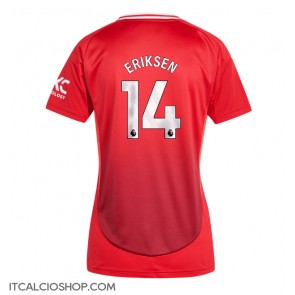 Manchester United Christian Eriksen #14 Prima Maglia Femmina 2024-25 Manica Corta